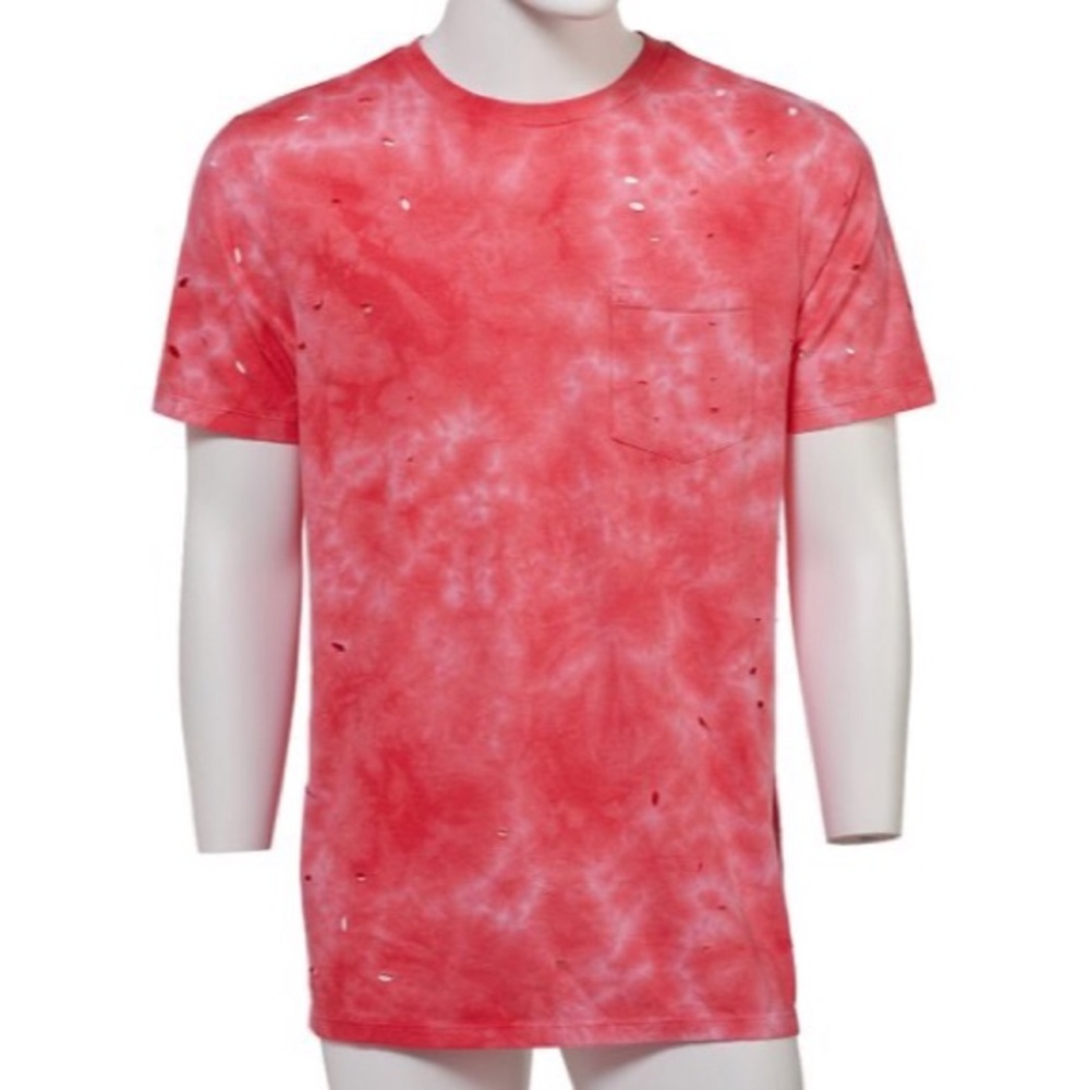 Forever 21 Men Pink Tie-Dye Tee